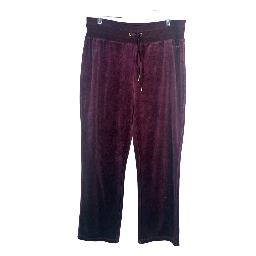 Calvin Klein Velour Lounge Pants Burgundy Purple Women's Size Medium‎ NWT